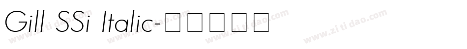 Gill SSi Italic字体转换